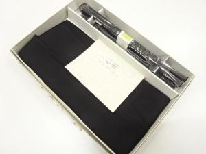 未使用品　正絹　喪服用　帯揚げ・手組帯締めセット